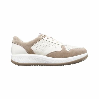 Beige White Women's Joya Britt Sneakers | 294MJWVTO