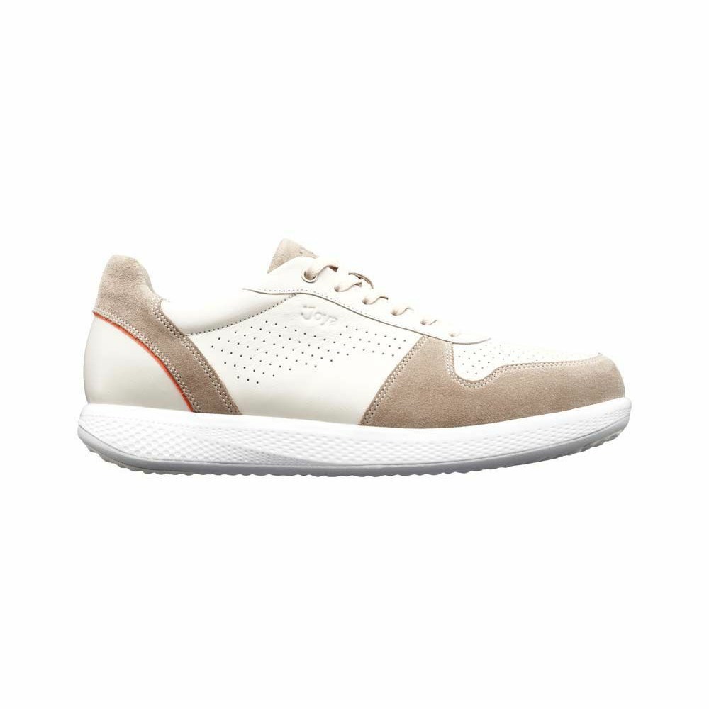 Beige White Men\'s Joya Sven Sneakers | 082KBRZUP