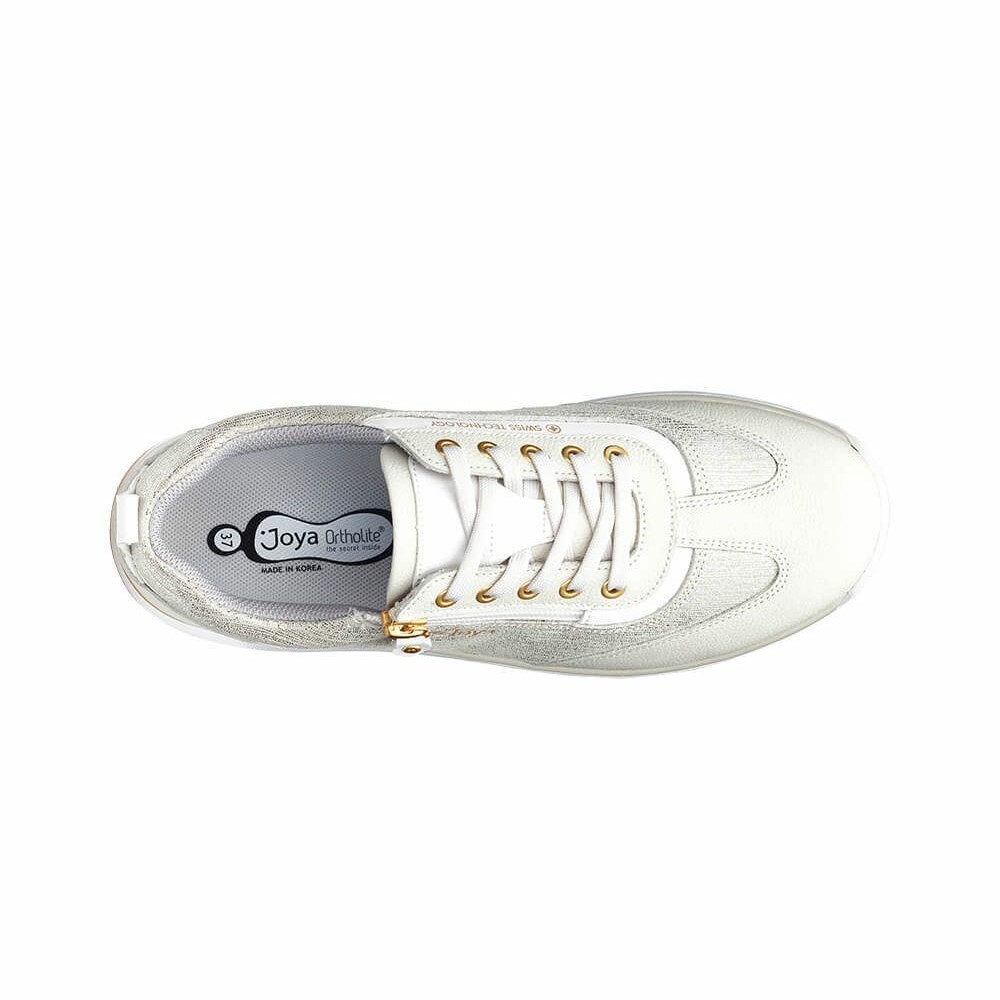 Beige White Women's Joya Laura Sneakers | 109OFAQBK